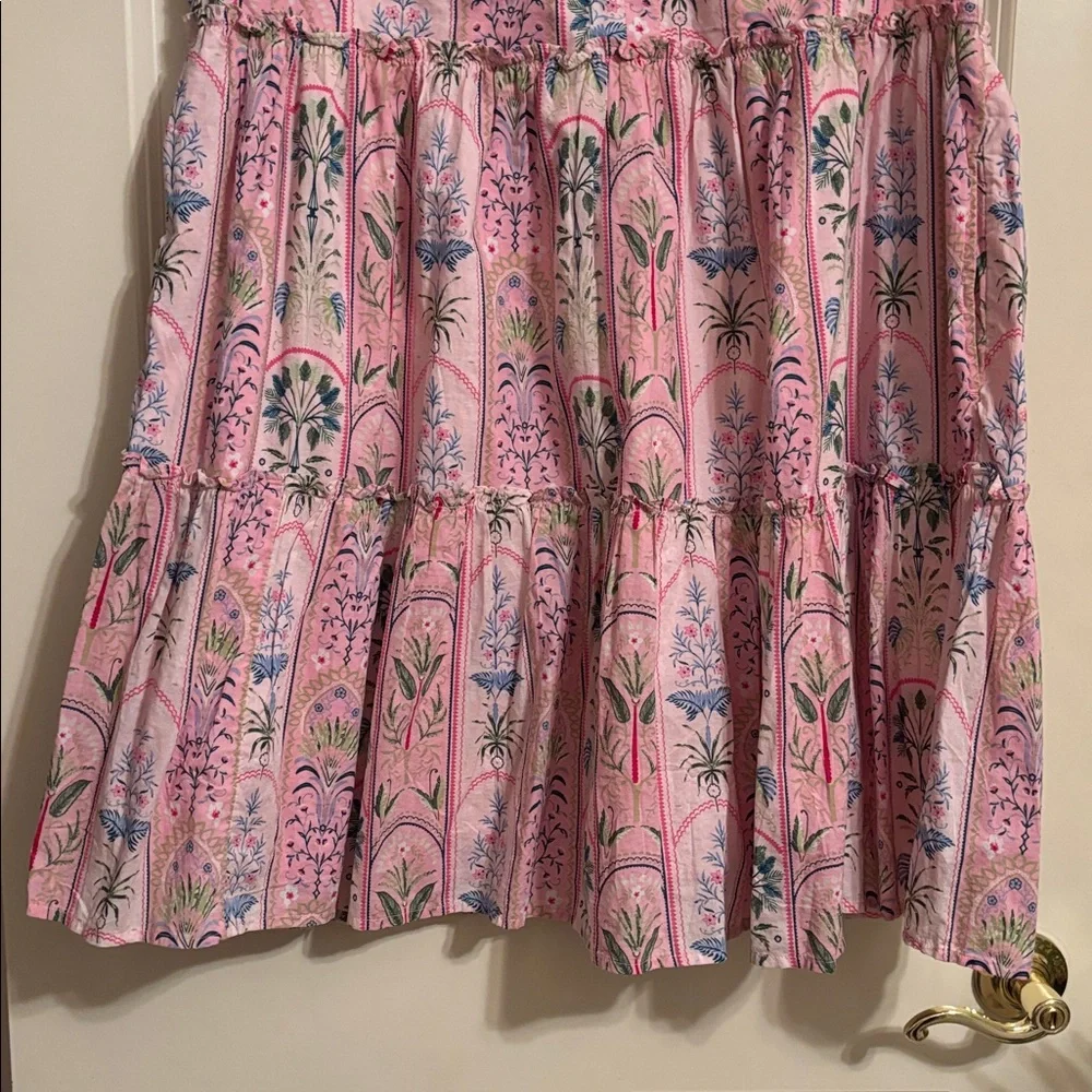 Crown & Ivy Pink and Blue Patterned Babydoll Dress - Picture 4 of 8